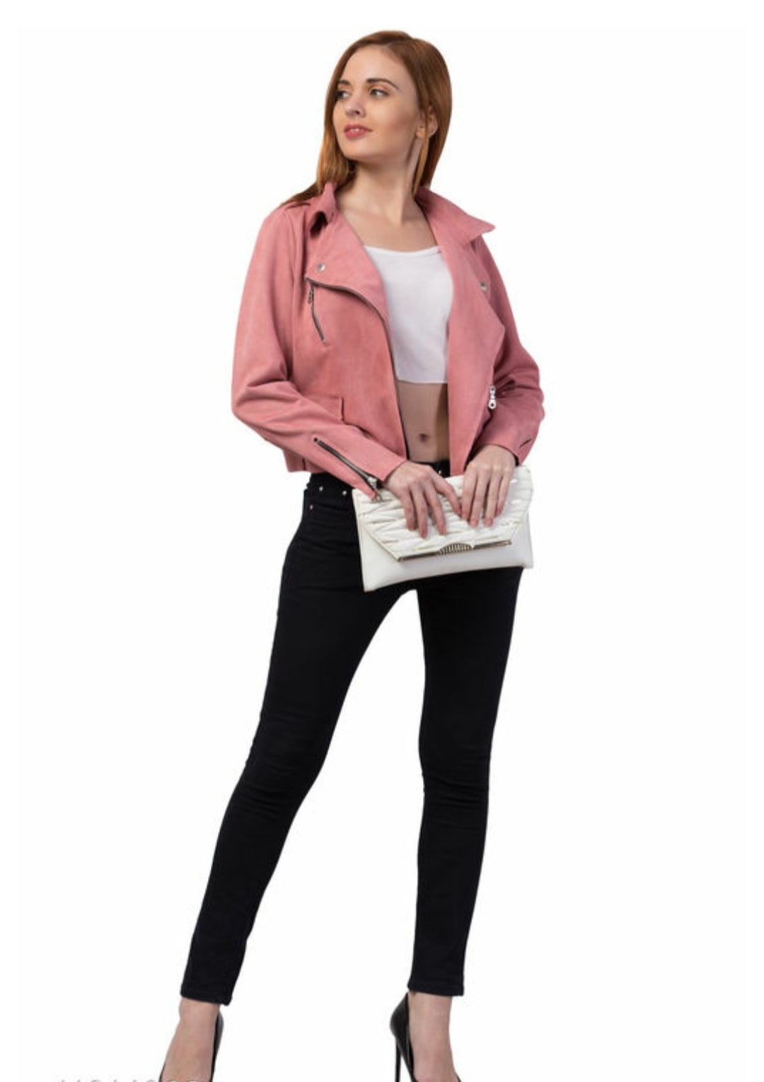 Trendy Stylish Solid Suede Full Sleeves Jacket.