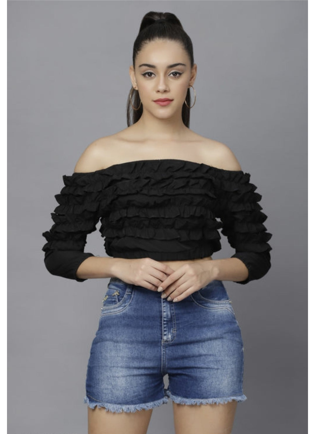 Imported Stylish Crepe Top For Women.