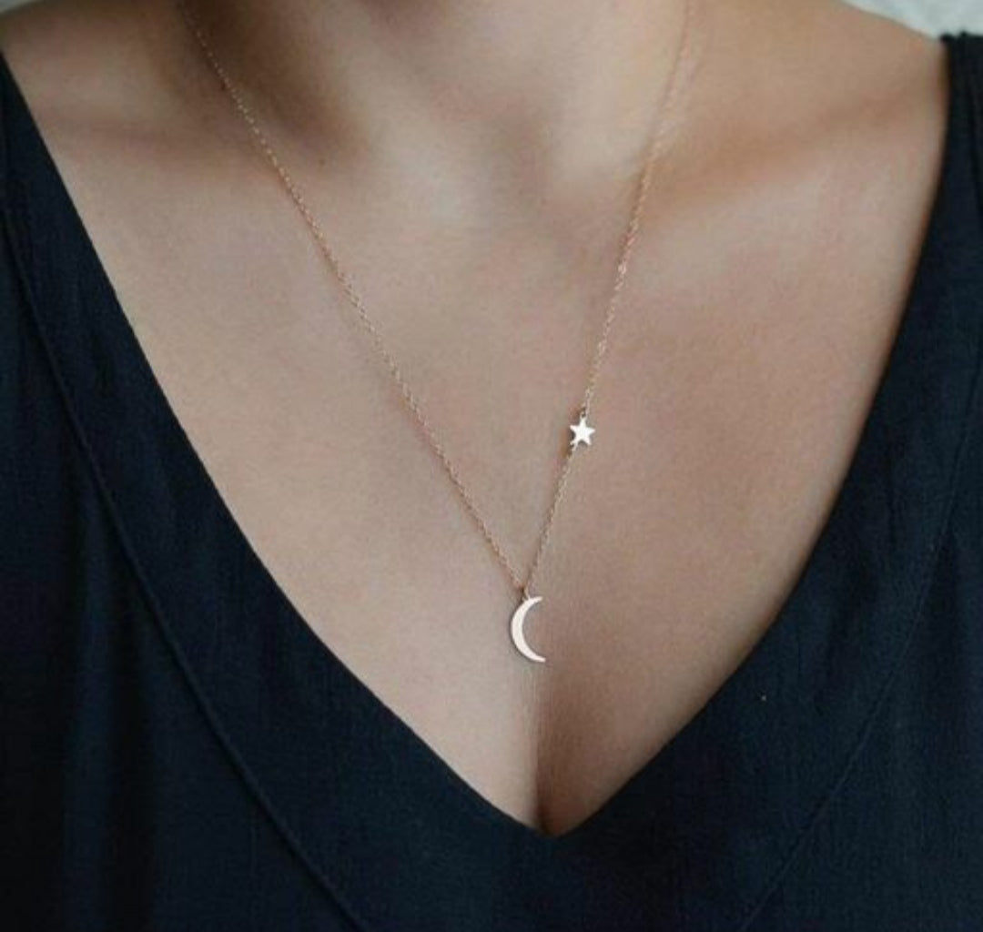Zenith Moon-Pearl Pendant Necklace.