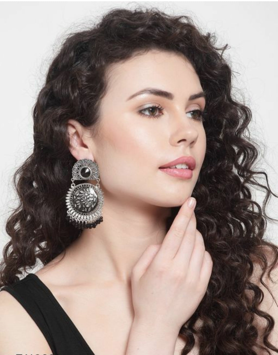 Gloria Oxidised Crystal Earrings Plus Ring (Combo).