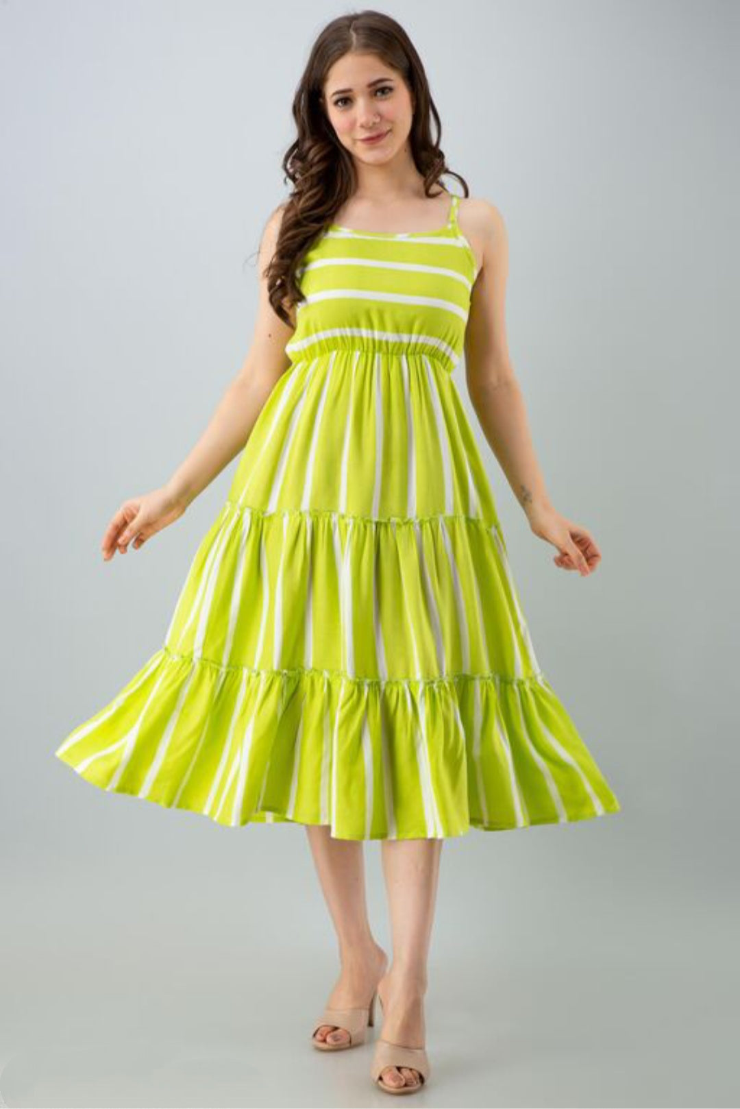 Hot Ayesha Stylish Rayon Sleeveless Dress